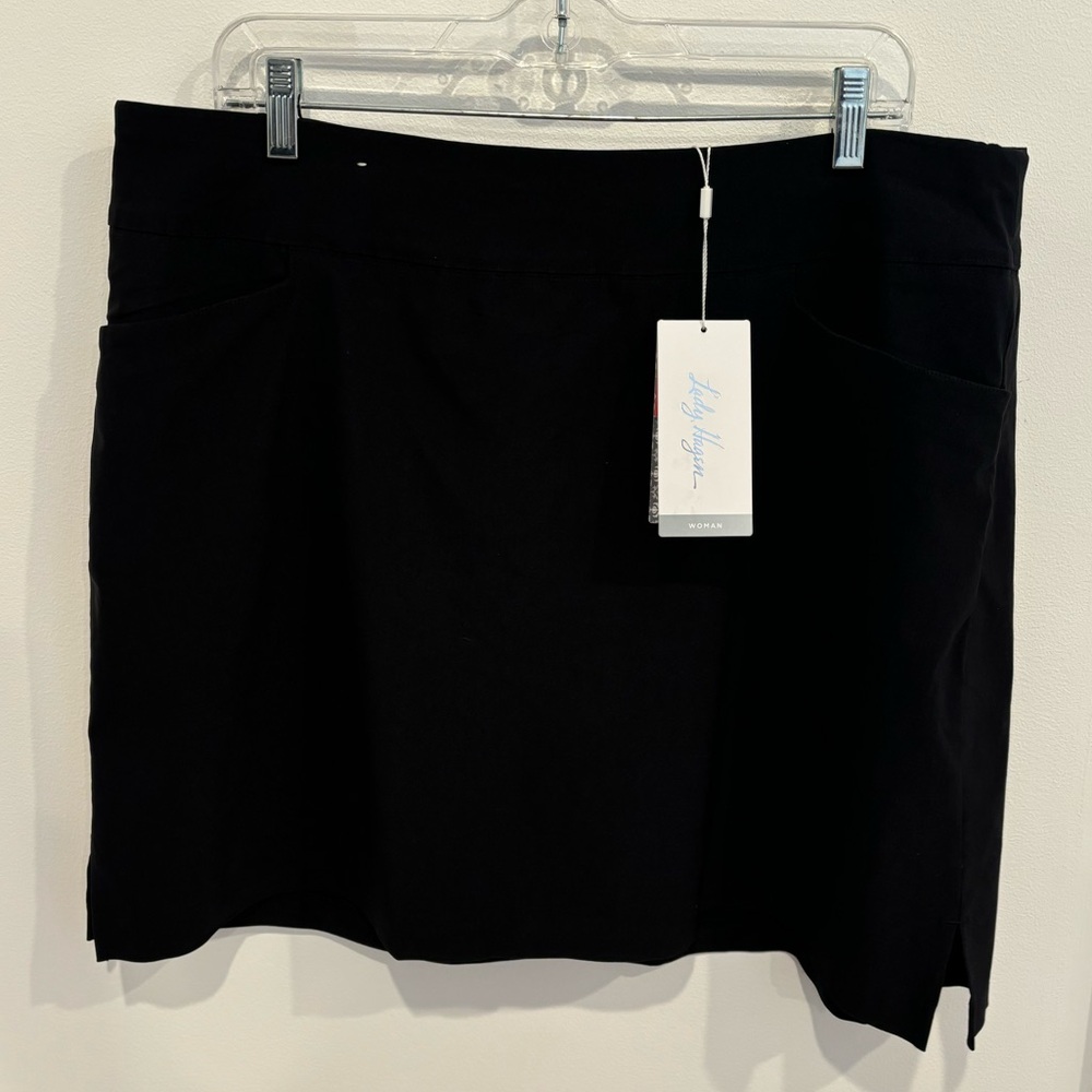 Lady Hogan Women NEW Golf Skirt Skort Black Pockets Womens Size 18 Activewear